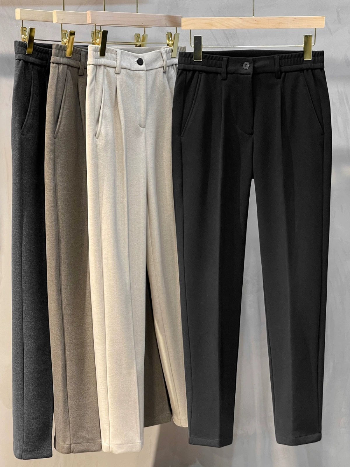 Woolen Pants Men's Straight - leg Silm Fancy Pants Business Casual Pants Suit Pants Cropped Pants Spring & Fall Winter - PratSN