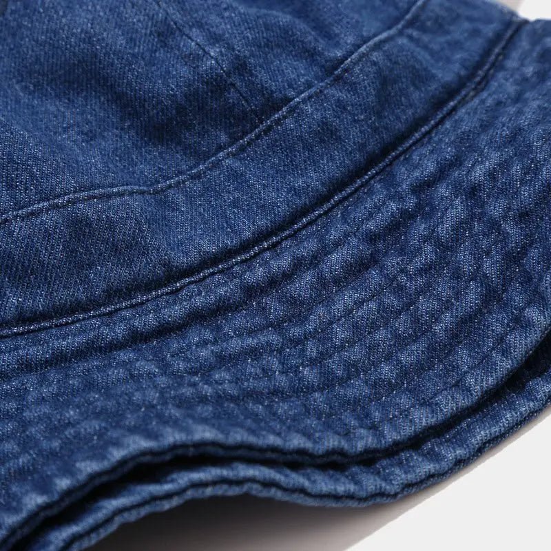 WZCX Denim Solid Color Outdoor Sun Protection Fisherman'S Hat Spring Summer Wide Brim Shading Basin Cap Women Hat - PratSN