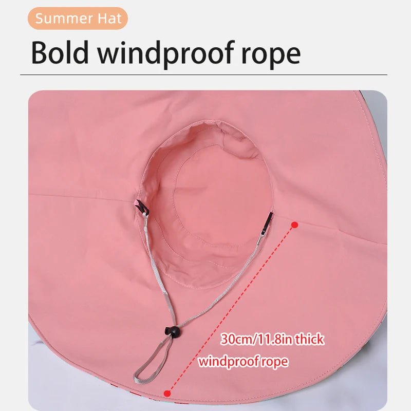 Xinbaoguan 100% Cotton European and American Cross border Women's New Double sided Fisherman Hat Summer Enlarged brim Sun hat - PratSN