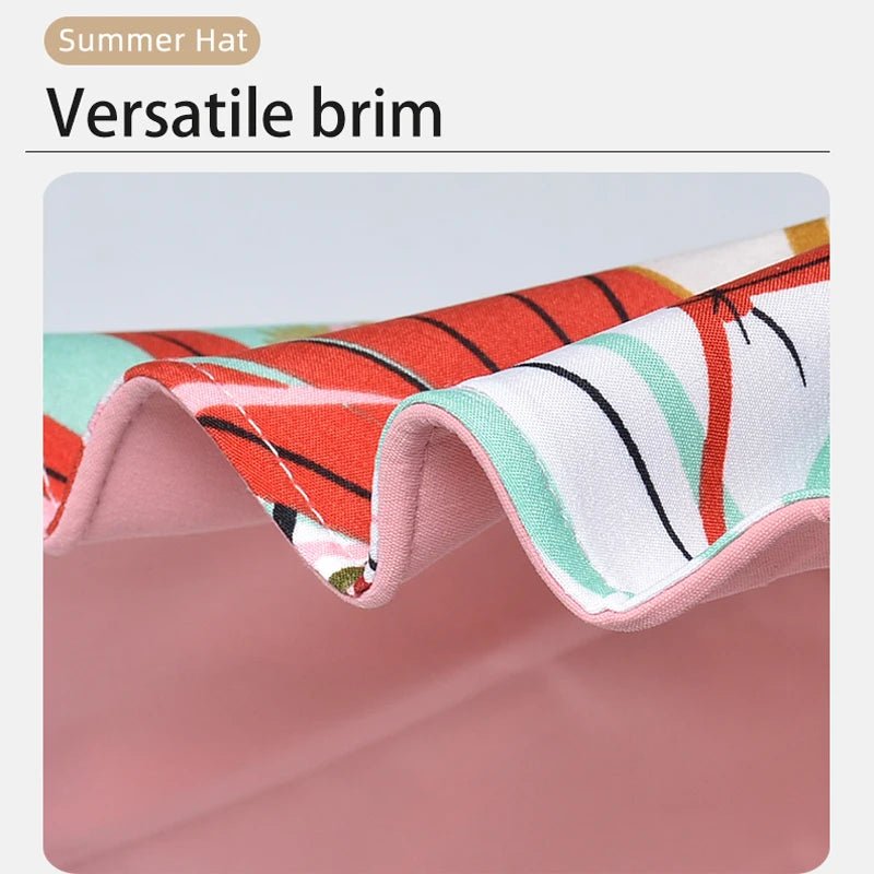 Xinbaoguan 100% Cotton European and American Cross border Women's New Double sided Fisherman Hat Summer Enlarged brim Sun hat - PratSN