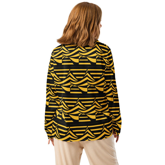 Yellow and Black trendy - Women’s long sleeve pajama top - PratSN