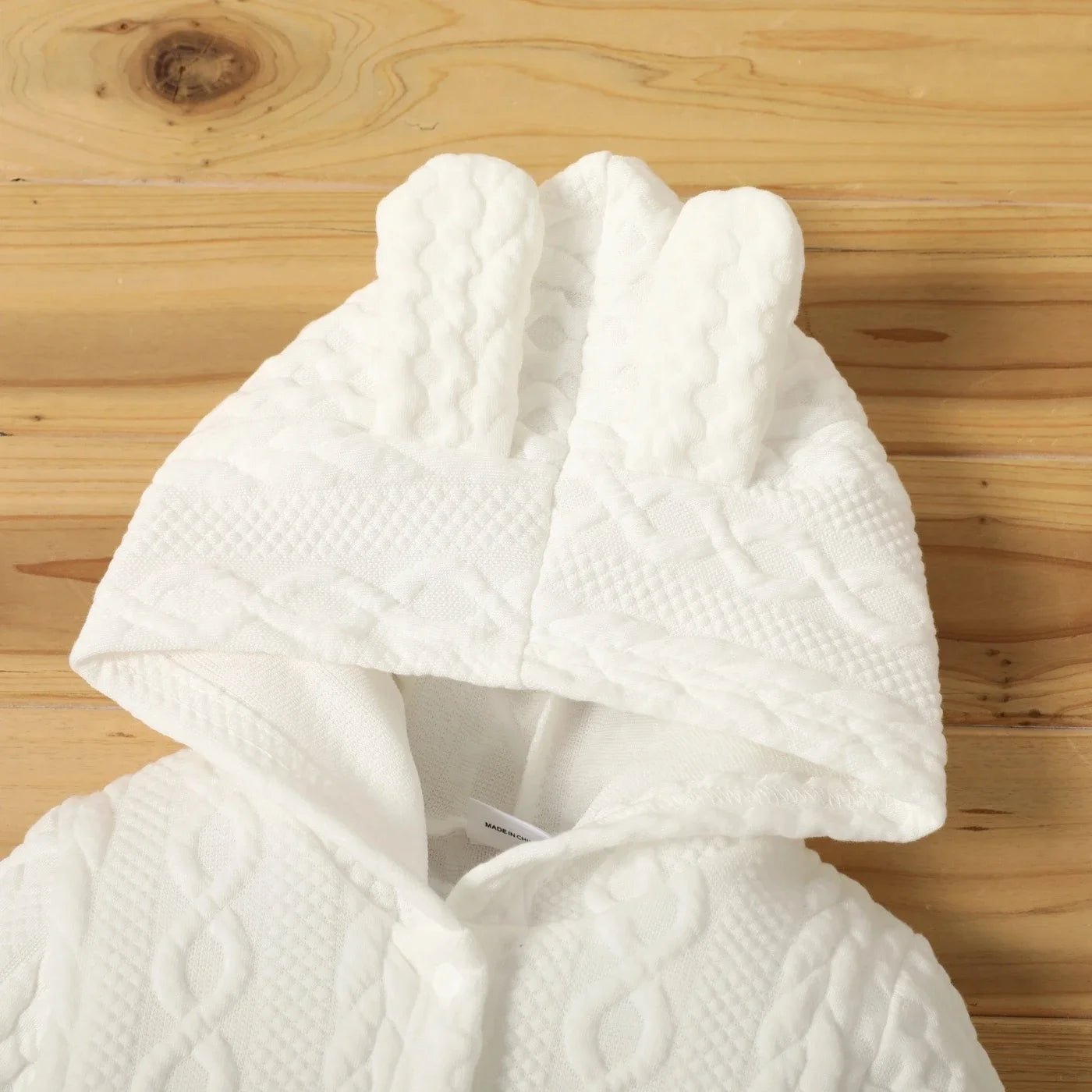 0 - 18 Month Newborn Baby Romper Boys Girls Cute Ears Solid Hooded Long Sleeve Baby Bodysuit Clothes Infant Autumn&Winter Costumes - PratSN