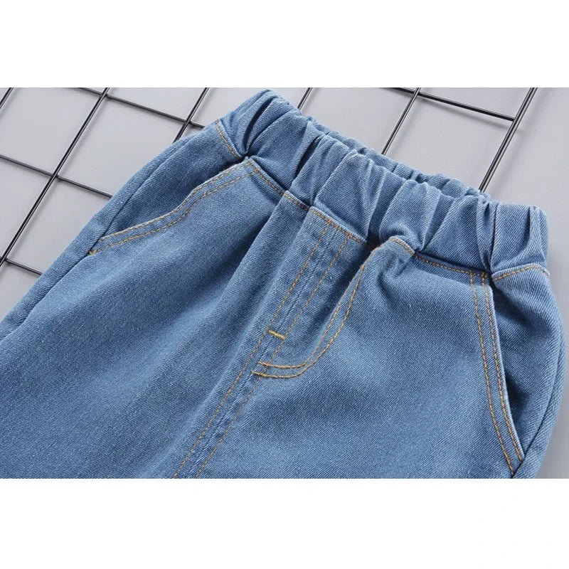 1 - 4 Years Spring Autumn Handsome Boys Clothing Set Full Sleeve Little Car Pattern Shirt+Jeans 2Pcs Suit For Kids Children Outfit - PratSN
