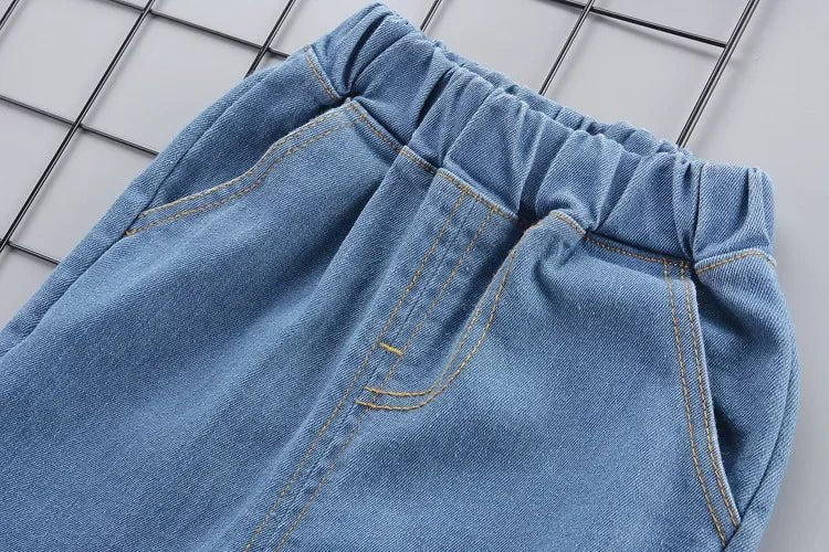 1 - 4 Years Spring Autumn Handsome Boys Clothing Set Full Sleeve Little Car Pattern Shirt+Jeans 2Pcs Suit For Kids Children Outfit - PratSN