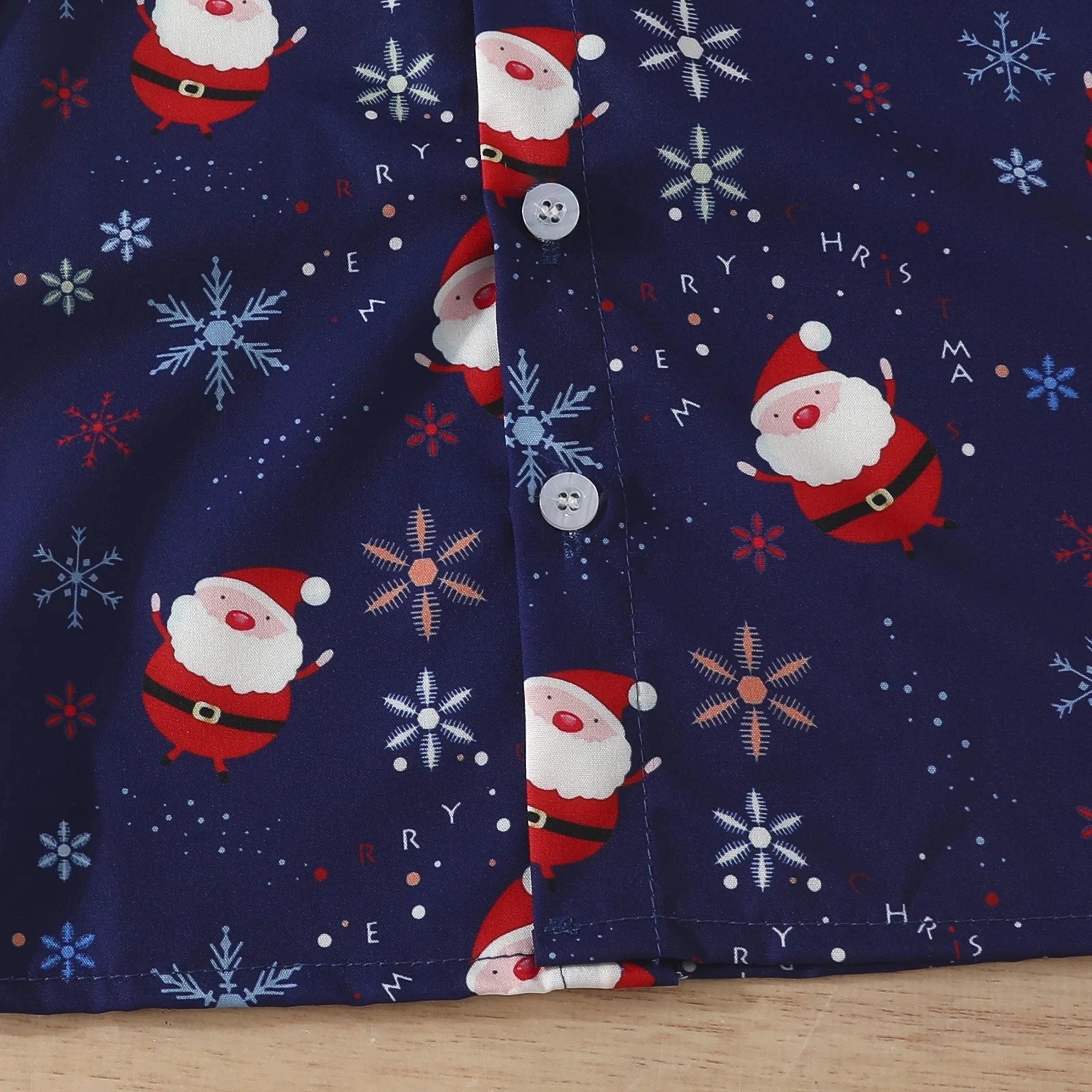 1 - 5Y Baby Toddler Boys New Year Outfits For Boys Short Sleeve Blue Santa Claus Shirts and Red Shorts Boy Christmas Clothes Sets - PratSN