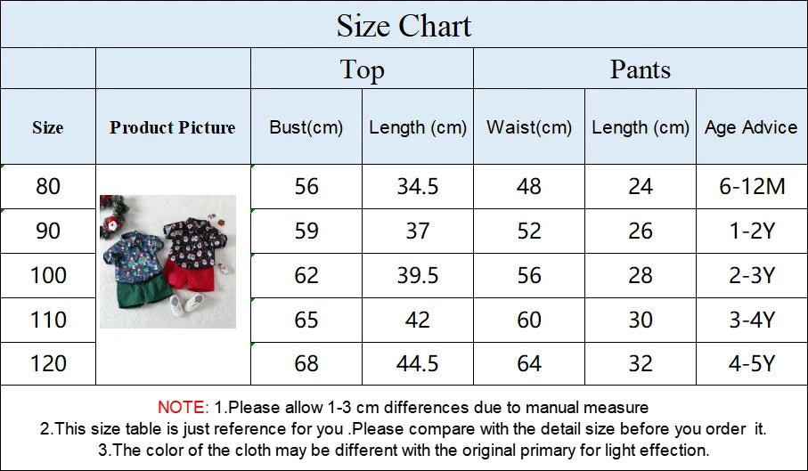 1 - 5Y Baby Toddler Boys New Year Outfits For Boys Short Sleeve Blue Santa Claus Shirts and Red Shorts Boy Christmas Clothes Sets - PratSN