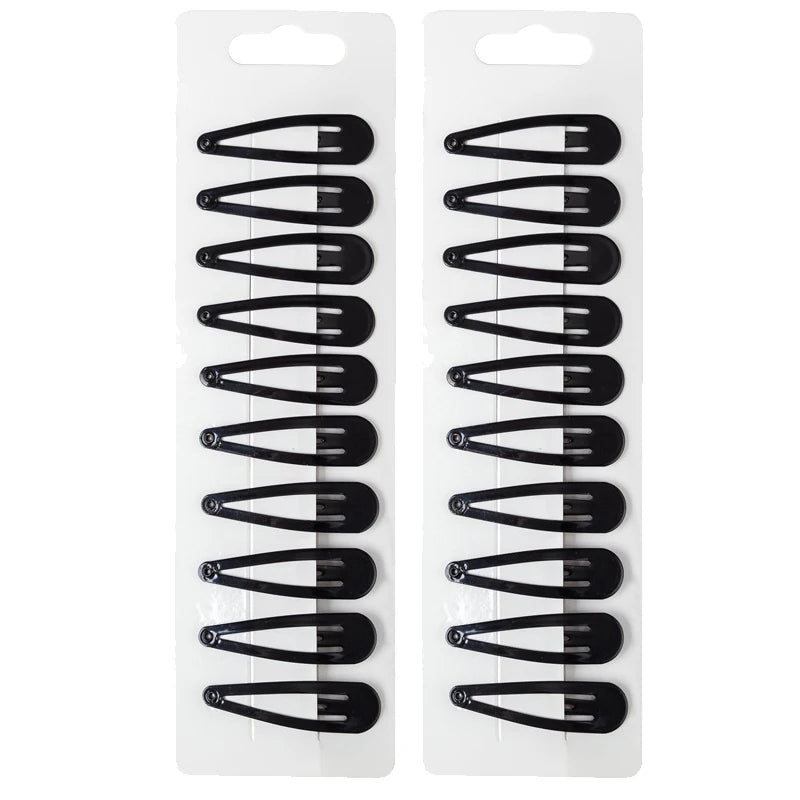 10/20/set Women Black Waterdrop Shape Basic Alloy Hair Clips BB hairpins Barrettes Fashion Hair Accessories Wholesale заколки - PratSN