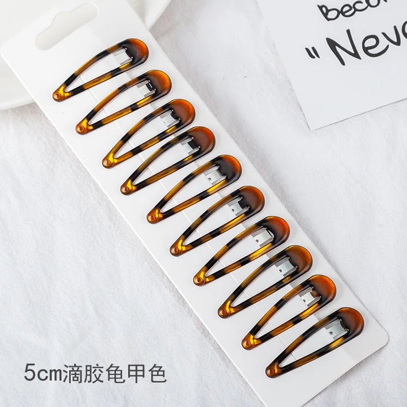 10/20/set Women Black Waterdrop Shape Basic Alloy Hair Clips BB hairpins Barrettes Fashion Hair Accessories Wholesale заколки - PratSN