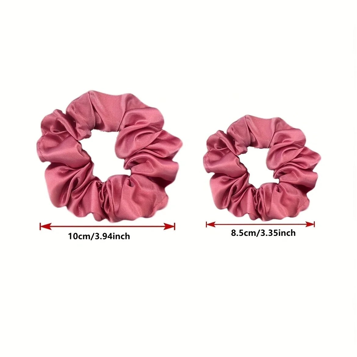 16 - piece set of soft satin hair ties in pink and brown colors | suitable for wearing in all settings - PratSN