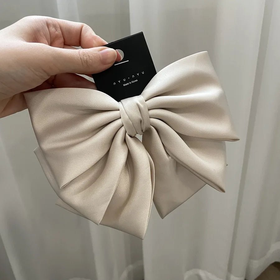 1pc Korean version autumn and winter new black bow hair clip, hair clip, back of the head clip, top clip, hair accessory - PratSN