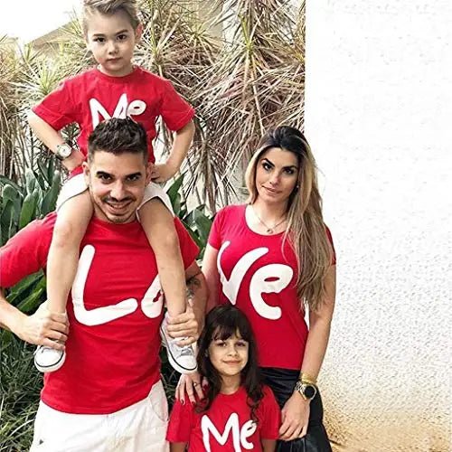 1pcs Love Me Family Shirts Valentine's Day Matching Clothes Daddy Mommy and Me Family Matching T-Shirt Love Me Tee Tops Outfits - PratSN