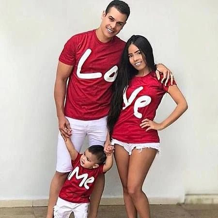 1pcs Love Me Family Shirts Valentine's Day Matching Clothes Daddy Mommy and Me Family Matching T-Shirt Love Me Tee Tops Outfits - PratSN