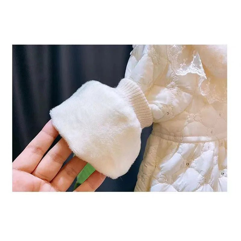 2023 New Cartoon Jackets Winter Girls Cute Thicken Warm Outerwear Baby Plus Velvet Coats Children Cotton Overcoat For 2 - 6 Years - PratSN
