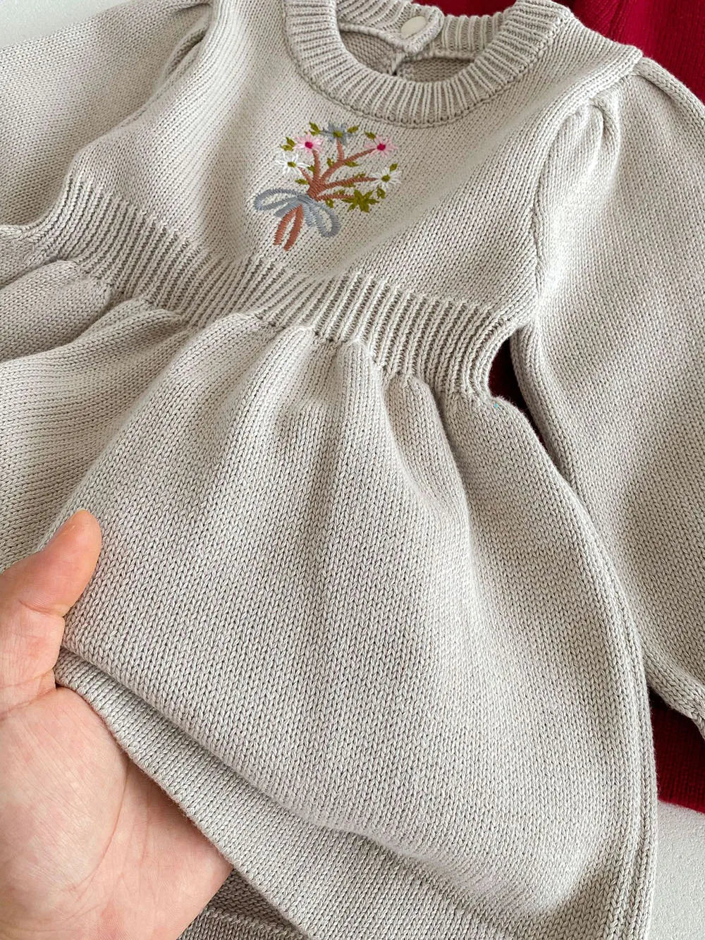 2024 Autumn New Baby Girls Clothes Embroidery Dress for Girls Knit A Line Dress Infant Girls Clothing - PratSN