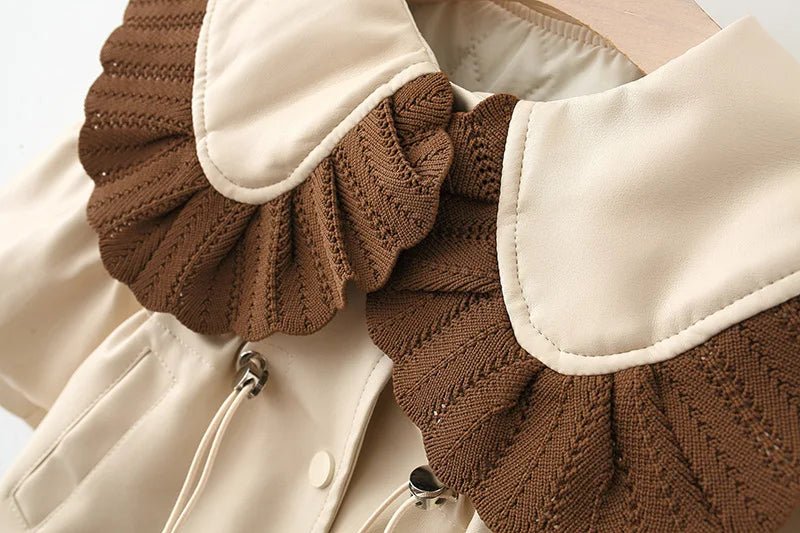 2024 Autumn Winter Outerwear Baby Girl Coats Korean Style Fashion PU Doll Collar Cute Newborn Warm Jacket Toddler Clothes BC853 - PratSN