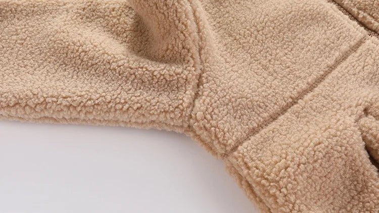 2024 Autumn/Winter New Thickened Cotton Coat Lamb Fleece Warm Hooded Color Block Coat 2 - 7 Year Old Outdoor Childrens Coat - PratSN