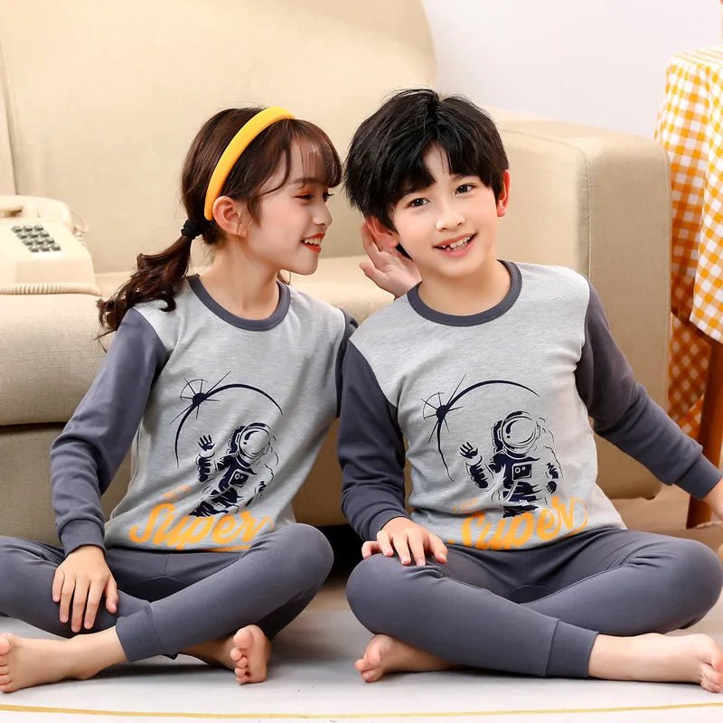 2024 New Children Underwear Sets Autumn And Winter Children's Clothing Cotton Boys Girls Home Clothing Baby Cotton Pajamas - PratSN