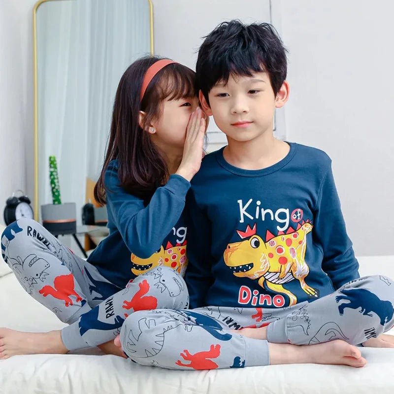 2024 New Children Underwear Sets Autumn And Winter Children's Clothing Cotton Boys Girls Home Clothing Baby Cotton Pajamas - PratSN