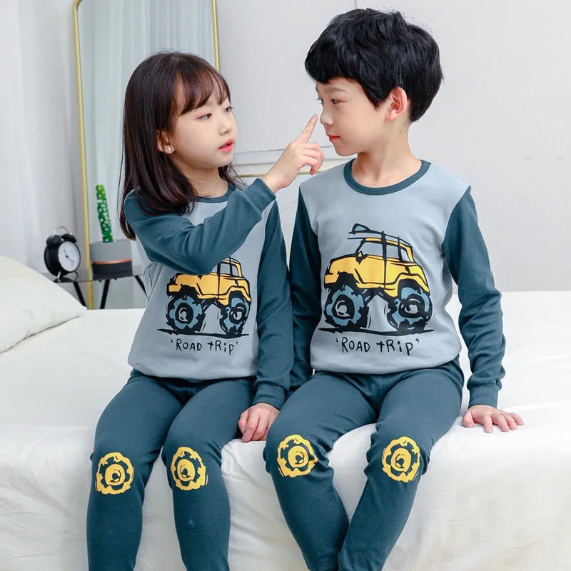 2024 New Children Underwear Sets Autumn And Winter Children's Clothing Cotton Boys Girls Home Clothing Baby Cotton Pajamas - PratSN