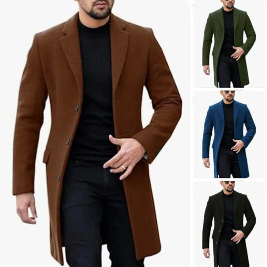 2024 New Men's Jacket Bestseller Korean And Japanese Style Single - Breasted Cardigan Wool Coat - PratSN