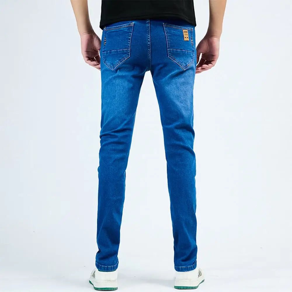 2025 Autumn Men's White Slim Fit Straight Jeans Casual Stretch Denim Pants Comfortable Fashion Streetwear Male Brand Clothing - PratSN