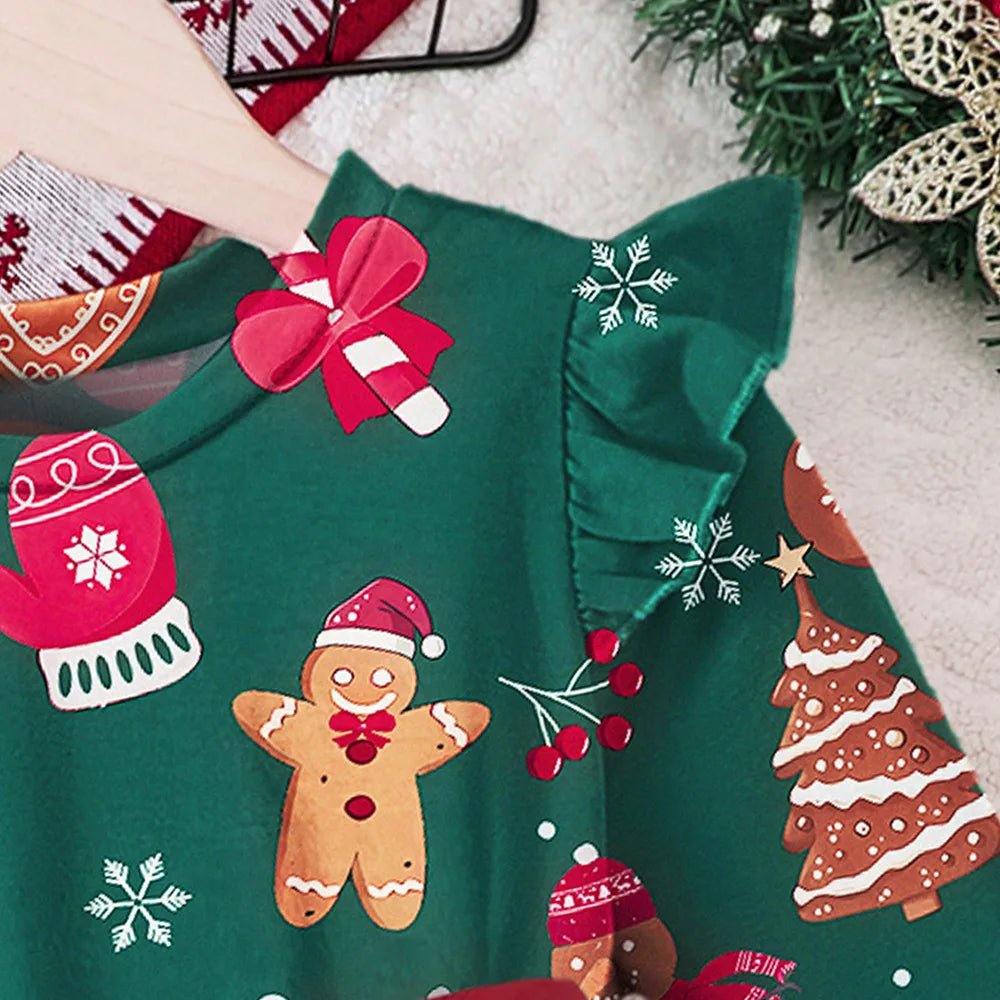 2025 Baby Girls Autumn Outfits Long Sleeve Dress Children Clothing Kids Girls' Christmas Dress For Party For 2 3 4 5 6 7 Years - PratSN