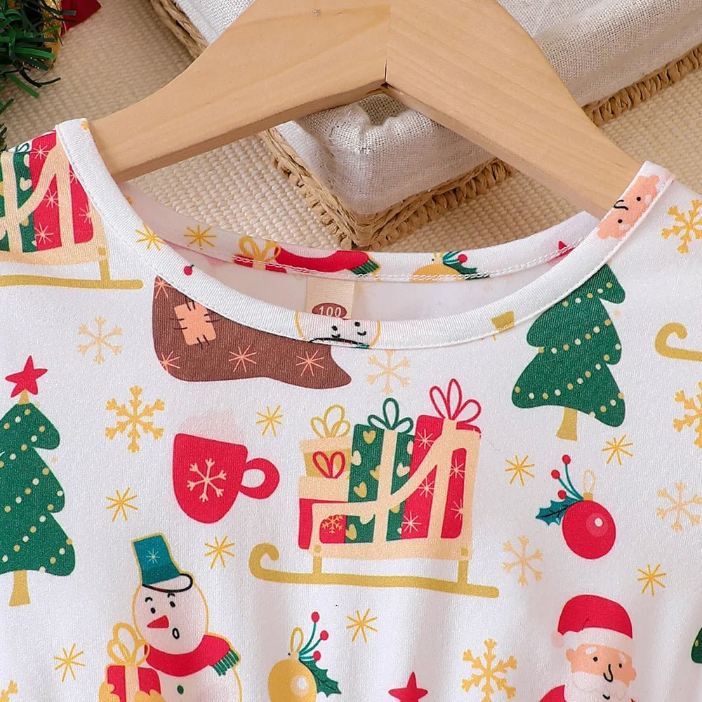 2025 Baby Girls Autumn Outfits Long Sleeve Dress Children Clothing Kids Girls' Christmas Dress For Party For 2 3 4 5 6 7 Years - PratSN