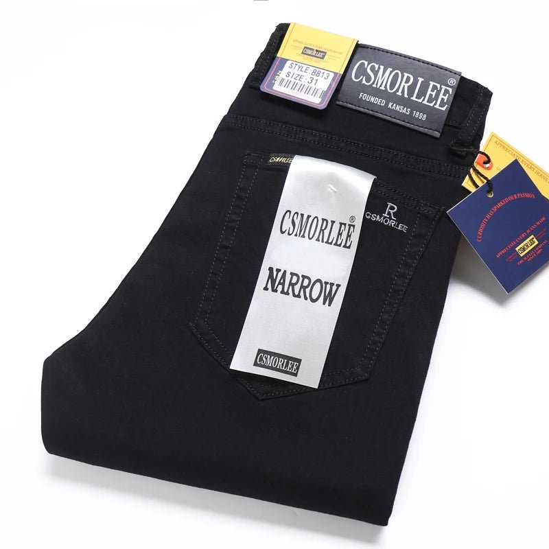 2025 Brand Top Classic Style Men Spring Summer Jeans Business Casual Light Blue Stretch Cotton Denim Male Trousers - PratSN