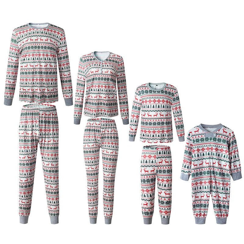2025 Christmas Family Matching Pajamas New Year Xmas Father Mother Kids Baby Clothes Set Dad Mom And Daughter Son Pyjamas Outfit - PratSN