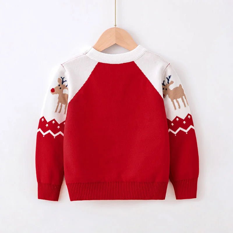 2025 Christmas Sweaters Autumn Winter Kids Warm Pullover Boy Girls Cartoon Knitted Sweaters Children Clothes Xmas Jumper - PratSN