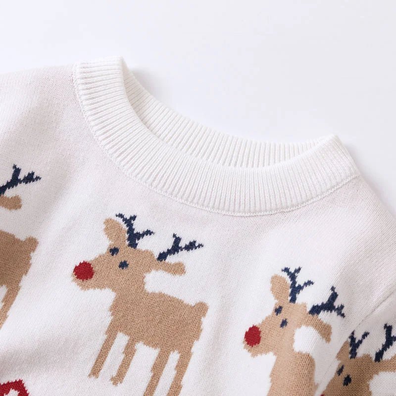 2025 Christmas Sweaters Autumn Winter Kids Warm Pullover Boy Girls Cartoon Knitted Sweaters Children Clothes Xmas Jumper - PratSN