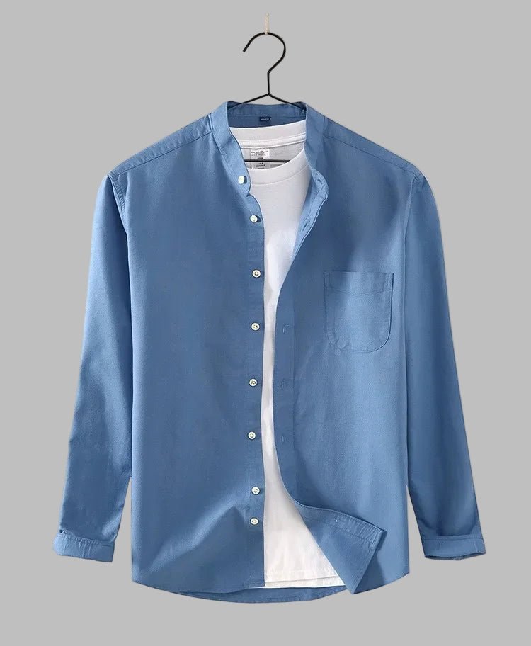 2025 Cotton Stand - up Neck Oxford Spinning Anti - wrinkle Casual Spring Autumn New Men's Shirt Jackets - PratSN