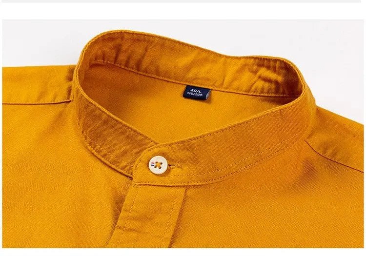 2025 Cotton Stand - up Neck Oxford Spinning Anti - wrinkle Casual Spring Autumn New Men's Shirt Jackets - PratSN