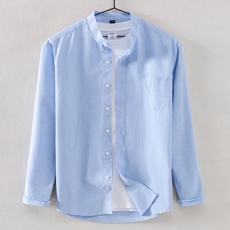2025 Cotton Stand - up Neck Oxford Spinning Anti - wrinkle Casual Spring Autumn New Men's Shirt Jackets - PratSN