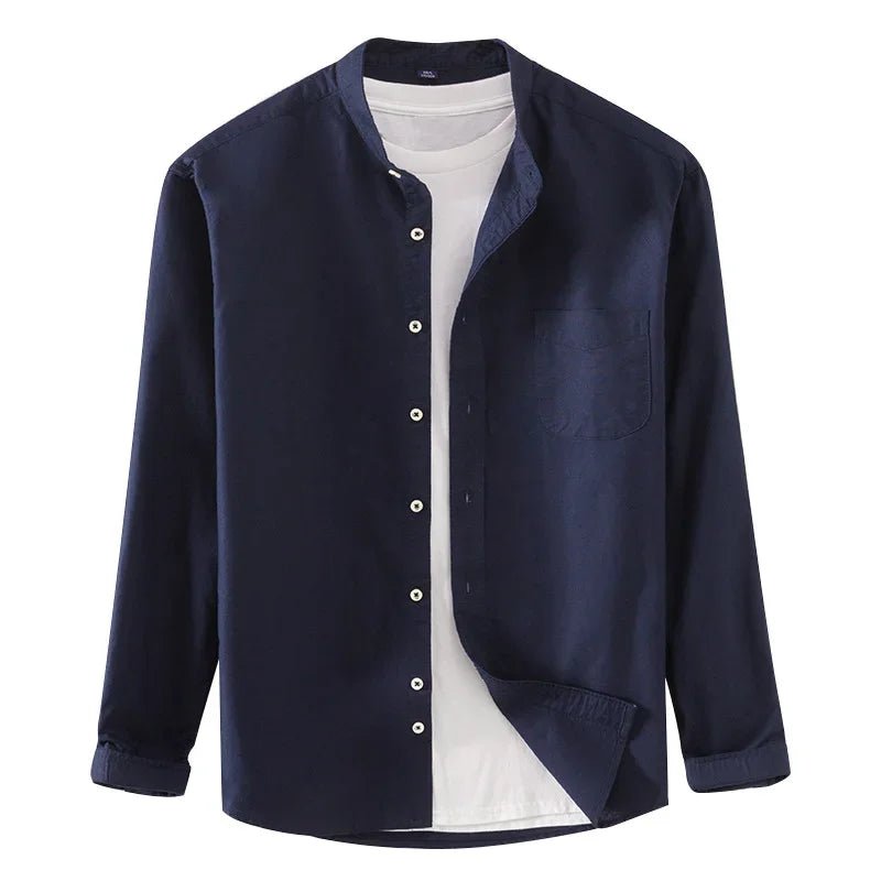 2025 Cotton Stand - up Neck Oxford Spinning Anti - wrinkle Casual Spring Autumn New Men's Shirt Jackets - PratSN