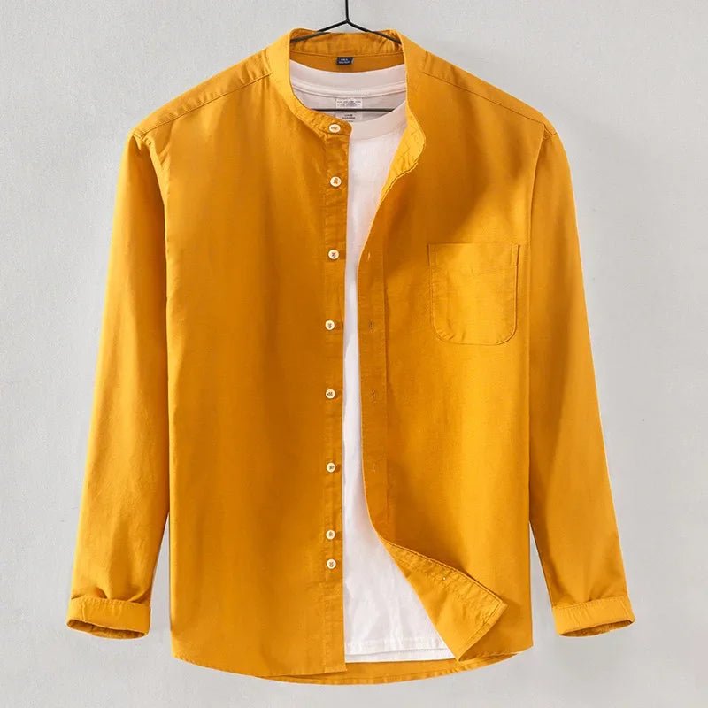 2025 Cotton Stand - up Neck Oxford Spinning Anti - wrinkle Casual Spring Autumn New Men's Shirt Jackets - PratSN