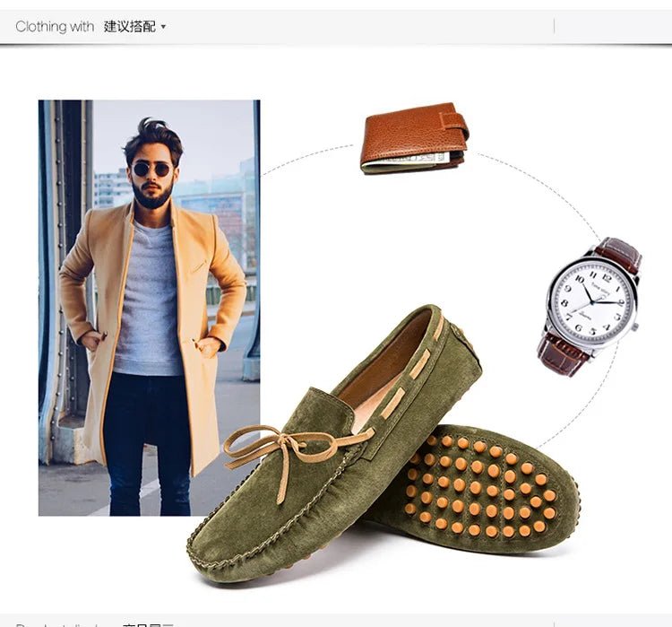 2025 Leather Men Casual Shoes Luxury Brand comfortable Slip on Formal Loafers Men Moccasins Italian Soft Male Driving Shoes - PratSN
