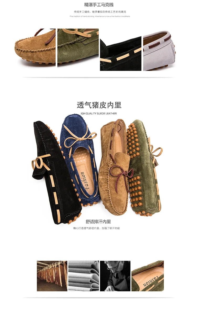 2025 Leather Men Casual Shoes Luxury Brand comfortable Slip on Formal Loafers Men Moccasins Italian Soft Male Driving Shoes - PratSN