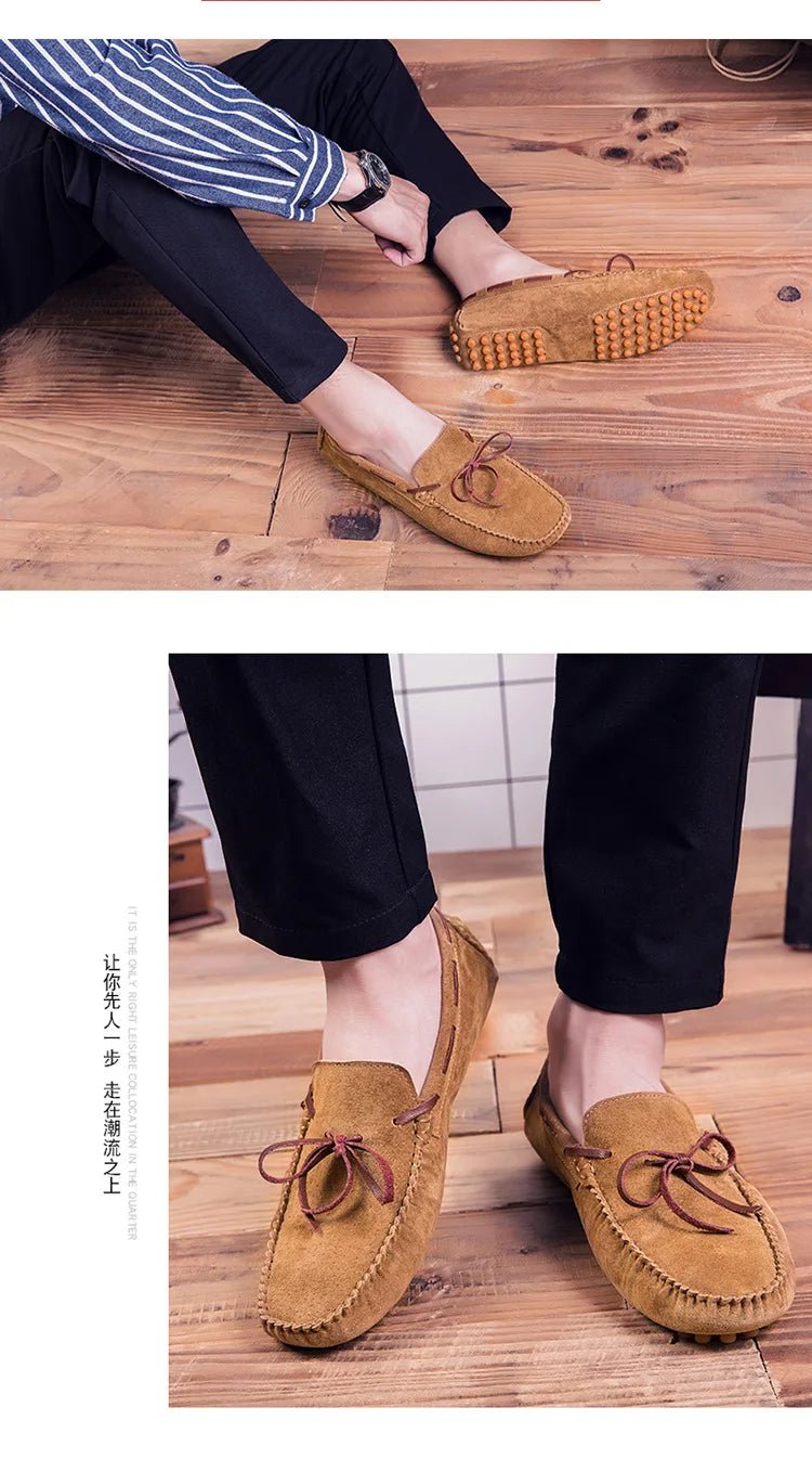2025 Leather Men Casual Shoes Luxury Brand comfortable Slip on Formal Loafers Men Moccasins Italian Soft Male Driving Shoes - PratSN