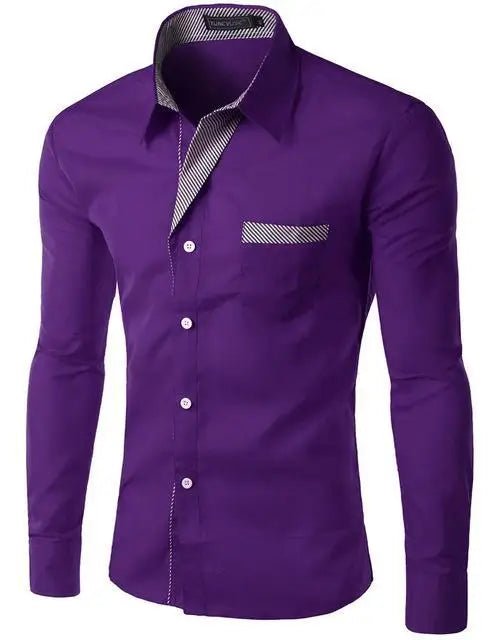 2025 Long Sleeve Shirt Men Slim fit Design Formal Casual Brand Male Dress Shirt Size M - 4XL - PratSN