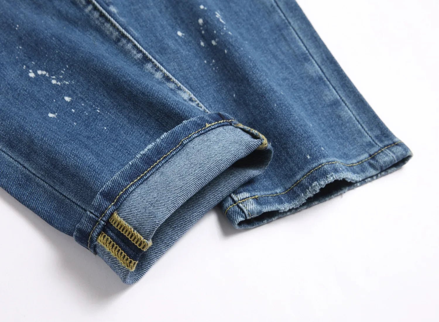 2025 Men's Ripped Jeans Luxury Brand Light Blue Holes Long Trousers Quality Male Fashion Stretch Slim Pants Men Skinny Jeans - PratSN