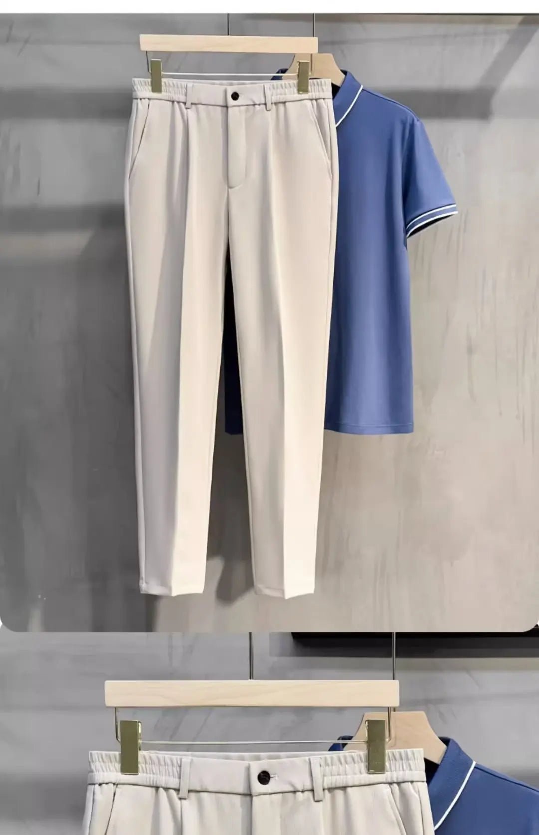 2025 Men's Straight - Leg Suit Pants Spring Trousers Simple Slim Non - ironing Dress Pants for Men - PratSN