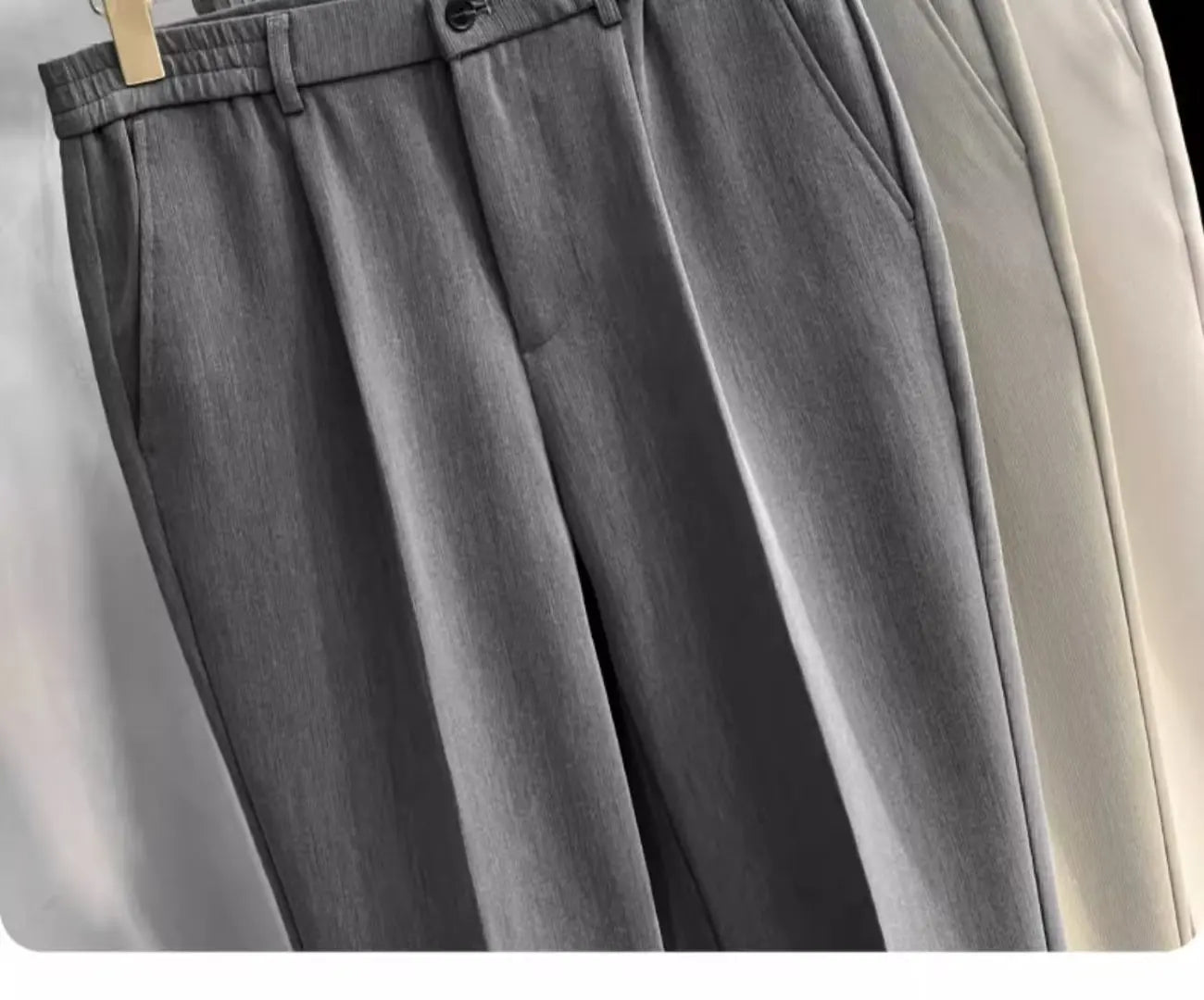 2025 Men's Straight - Leg Suit Pants Spring Trousers Simple Slim Non - ironing Dress Pants for Men - PratSN