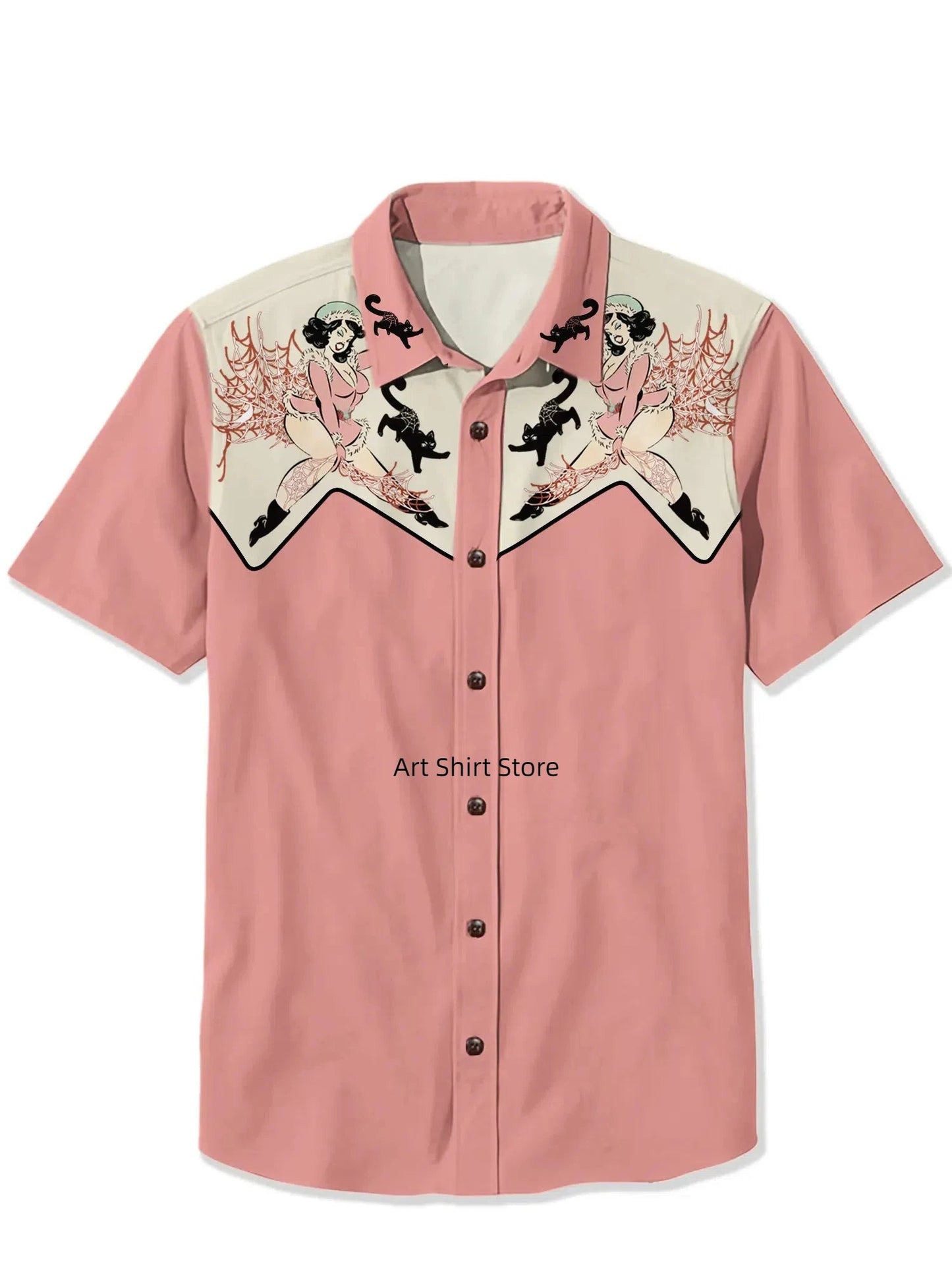 2025 Men's Summer Snake Pattern Casual Short Sleeved Shirt Breathable Quick Drying Comfortable Shirt High - quality Mens Top - PratSN
