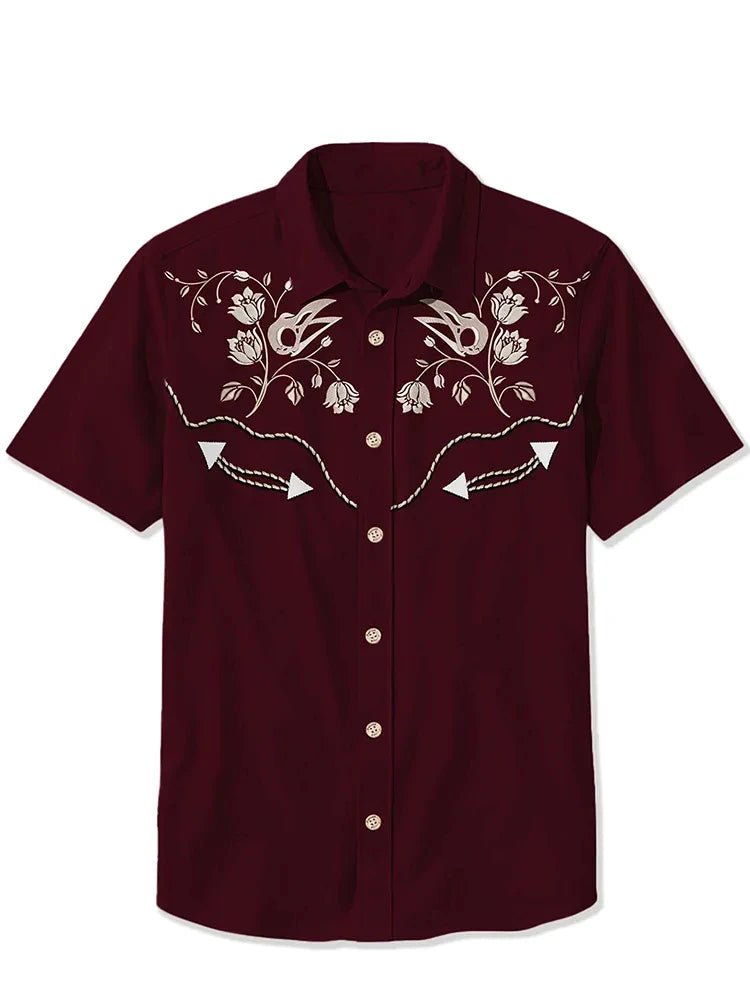 2025 Men's Summer Snake Pattern Casual Short Sleeved Shirt Breathable Quick Drying Comfortable Shirt High - quality Mens Top - PratSN