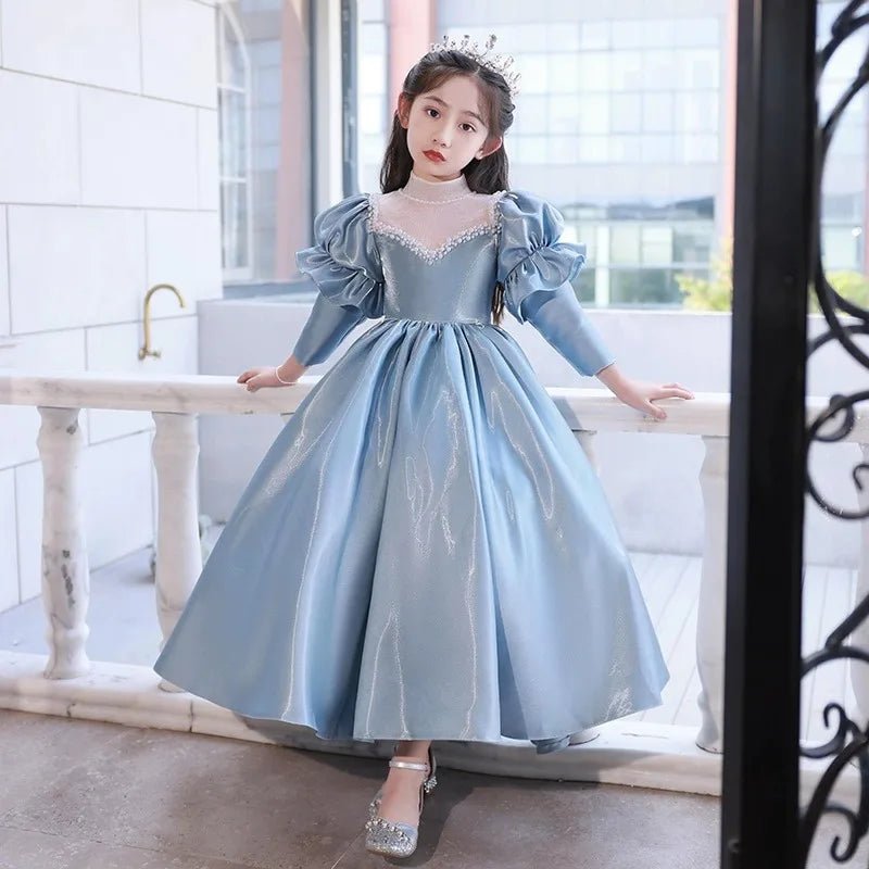 2025 New Elegant Girls Princess Dresses School Activities Kid Host Formal Costumes Children Classic Birthday Party Luxury Gowns - PratSN