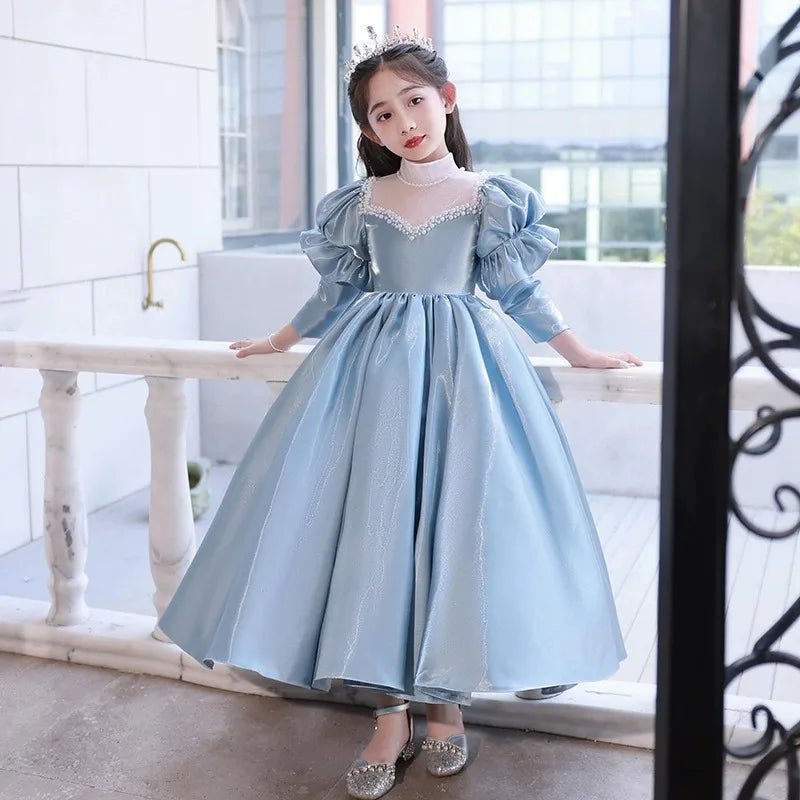 2025 New Elegant Girls Princess Dresses School Activities Kid Host Formal Costumes Children Classic Birthday Party Luxury Gowns - PratSN