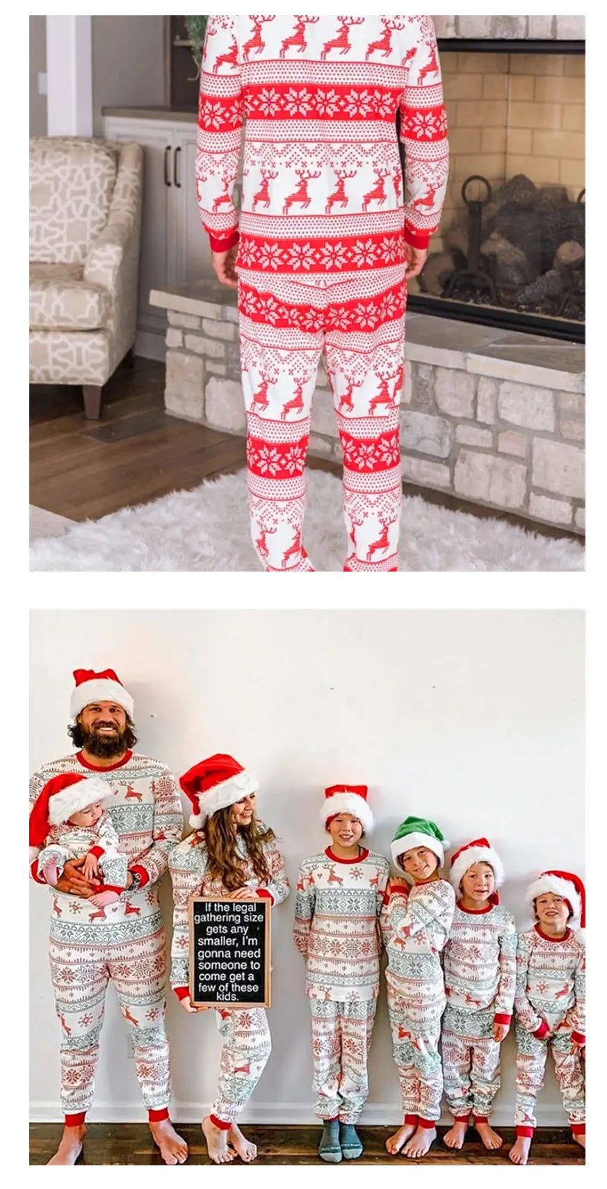 2025 New Family Christmas Pajamas Mom Dad Kids Matching Clothing Set Baby Romper Pjs Soft Loose 2 Pieces Suit Homewear Xmas Look - PratSN