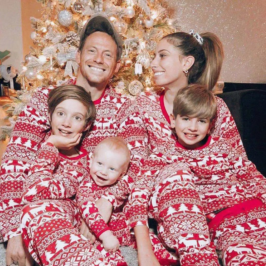 2025 New Family Christmas Pajamas Mom Dad Kids Matching Clothing Set Baby Romper Pjs Soft Loose 2 Pieces Suit Homewear Xmas Look - PratSN