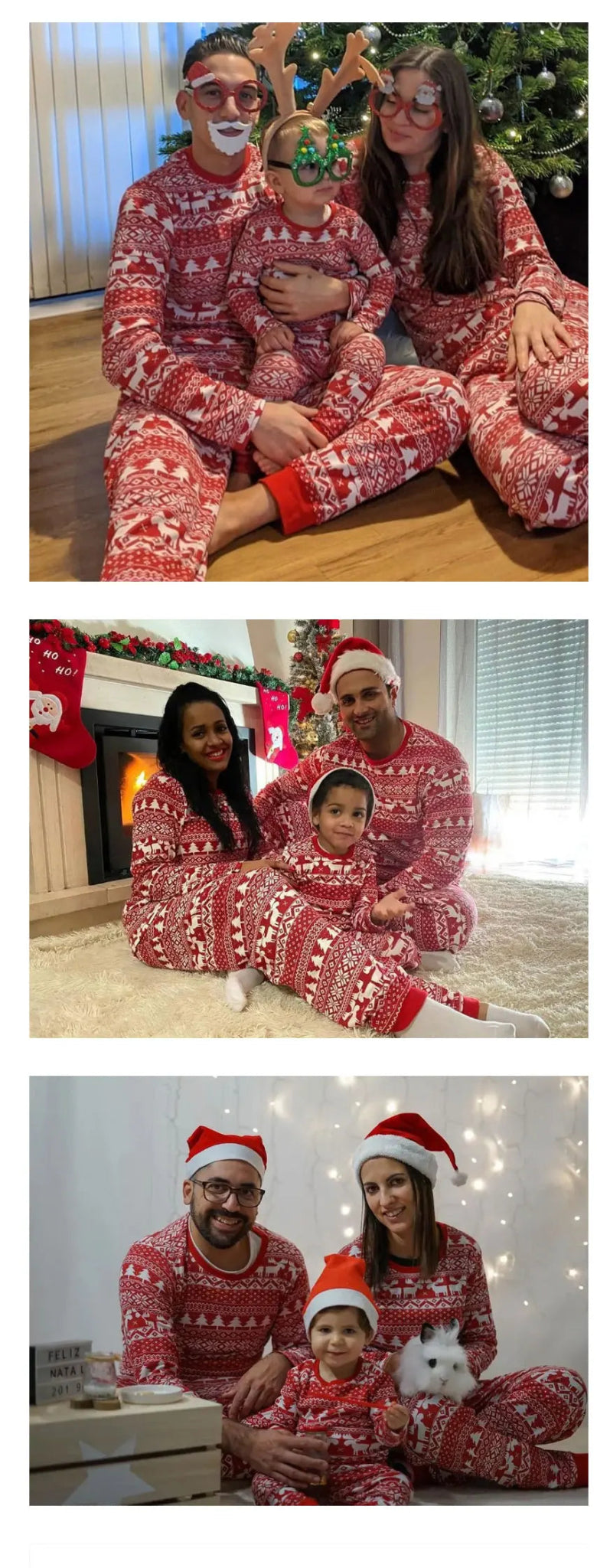 2025 New Family Christmas Pajamas Mom Dad Kids Matching Clothing Set Baby Romper Pjs Soft Loose 2 Pieces Suit Homewear Xmas Look - PratSN
